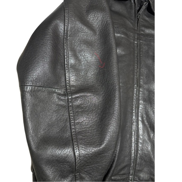 Kenneth Cole Reaction (EUC) Men’s Genuine Leather Bomber Jacket Size Large - Picture 15 of 15